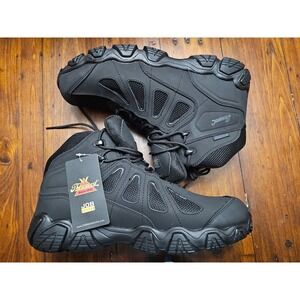 Thorogood Job Rated‎ Black Leather Waterproof Mid Height Work Boots Men's